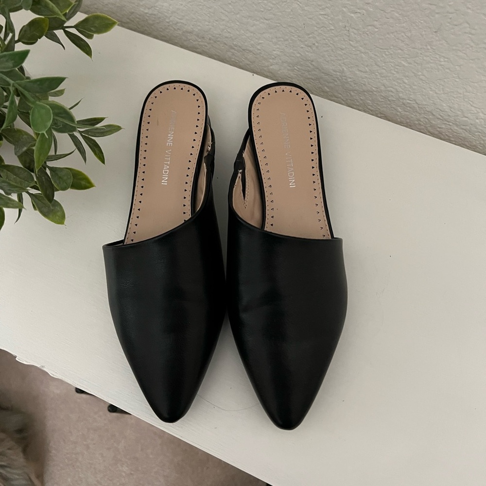 NWT Adrienne Vittadini Black Mule Size 8 Shoes - Picture 3 of 4